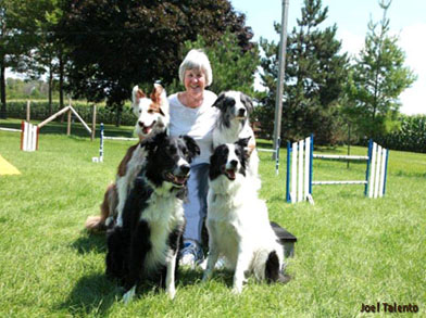 Blanche with our dogs